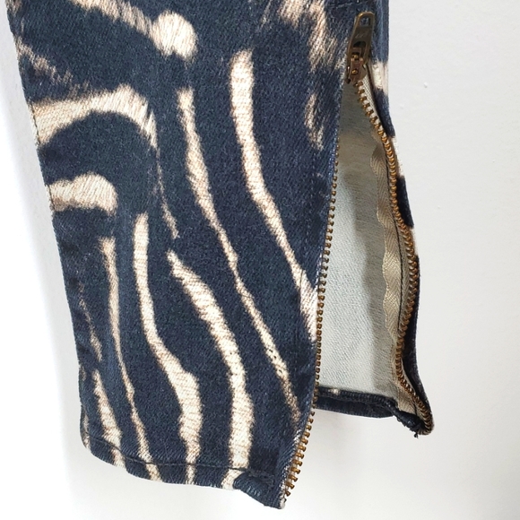 Denim and Supply Ralph Lauren Black Creme Zebra Skinny Jeans 27 NWOT - Picture 6 of 16